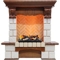 Электрокамин Dimplex Pierre Luxe (дуб) шампань с очагом Cassette 400 LNH-INT (с дровами)