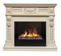 Электрокамин Real Flame Corsica Lux 26 WT с очагом 3D Cassette 630