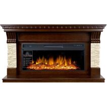 Электрокамин Royal Flame линейный Denver (темный дуб) с очагом Vision 42 LOG LED