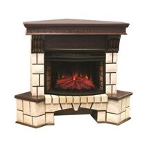 Электрокамин Real Flame Stone Corner 25 AO с очагом Firefield 25 S IR